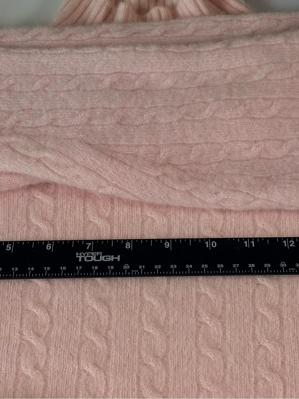 🌸 Summit Hill Ballet Pink Angora Blend Cable Knit Sweater | M